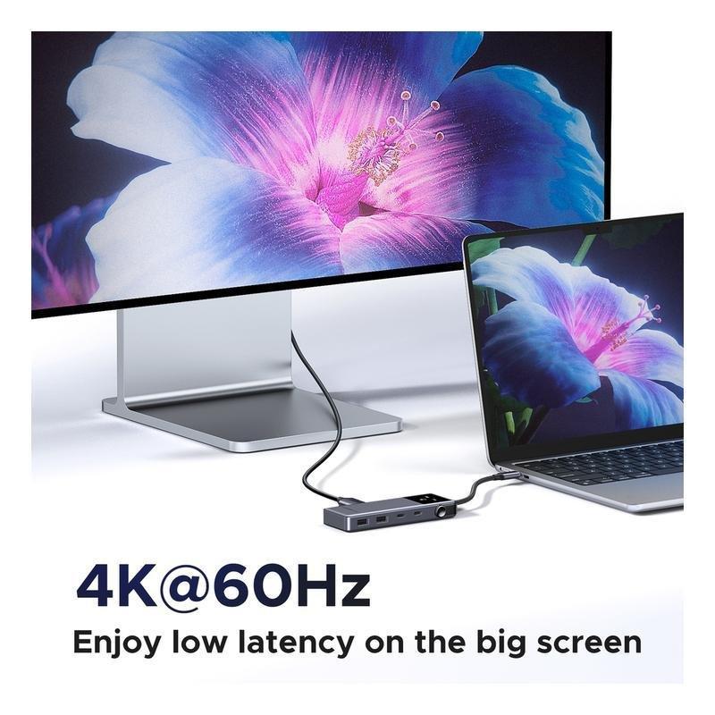 UGREEN Uno 6-In-1 USB-C Hub 2X USB-A 3.2 + 2X USB-C 3.2 + 4K 60Hz HDMI + 100W PD - Space Gray, , large image number 3