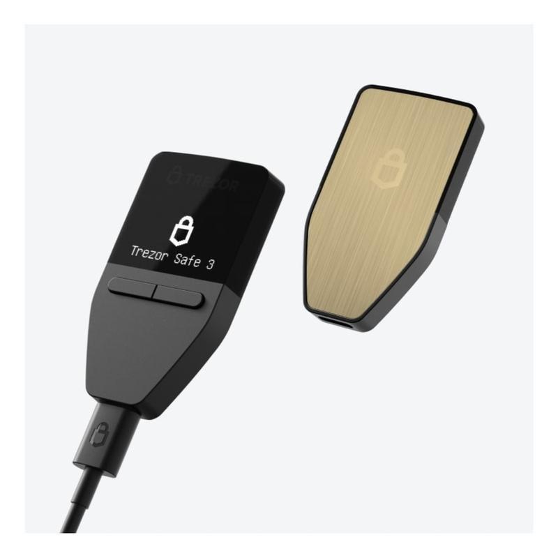 Trezor Safe 3 Advanced Crypto Hardware Wallet - Solar Gold, , large image number 1