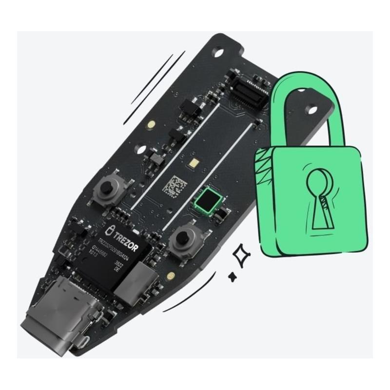 Trezor Safe 3 Advanced Crypto Hardware Wallet - Solar Gold, , large image number 2