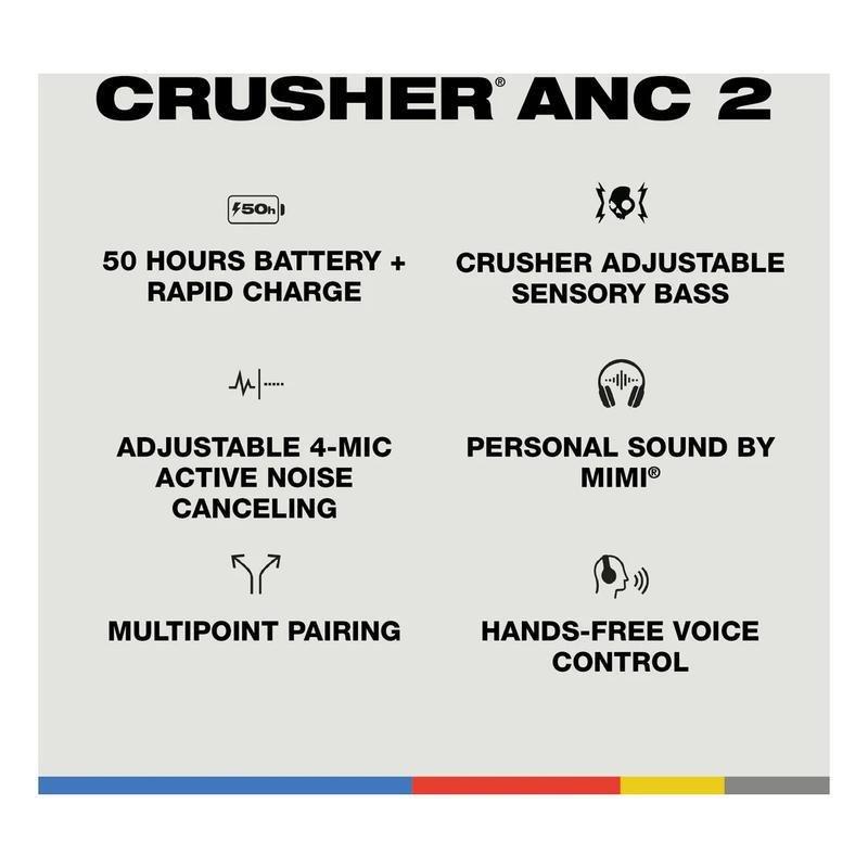 Skullcandy Crusher Anc 2 Wireless Over-Ear Headphones - Primer, , large image number 5