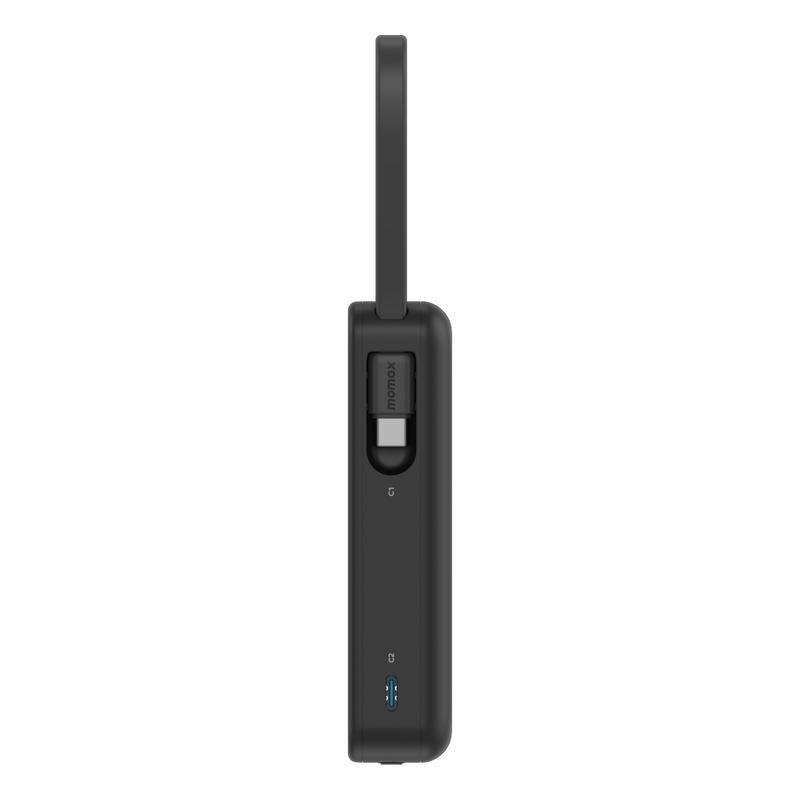Momax 1-Power Vital+ 10000mAh Power Bank With Dual Built In USB-C Cable - Black, , large image number 3