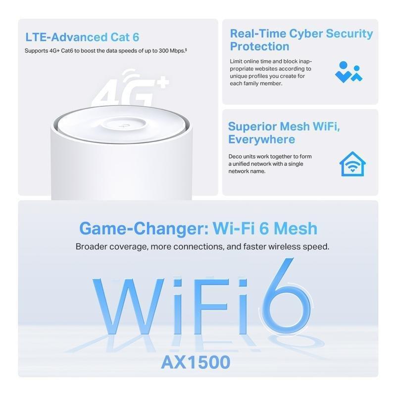 TP-Link AX1500 Whole Home Mesh Wi-Fi 4G Router, , large image number 2
