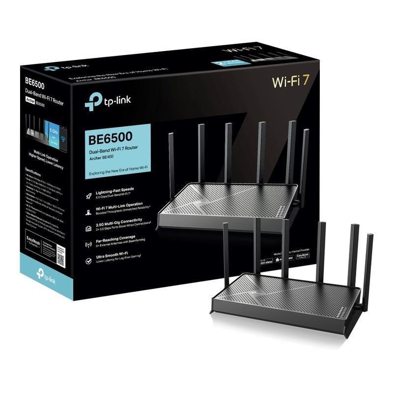 TP-Link BE400 BE6500 Dual-Band Wi-Fi 7 Router, , large image number 1