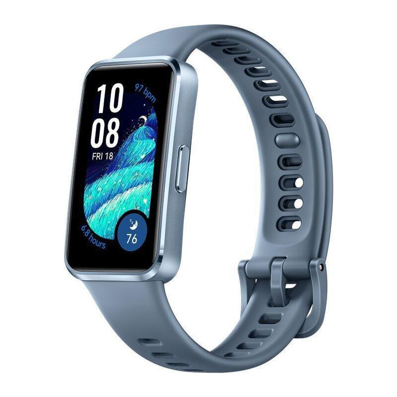 Huawei Band 10 Blue Aluminium Case - Blue Fluoroelastomer Strap, , medium