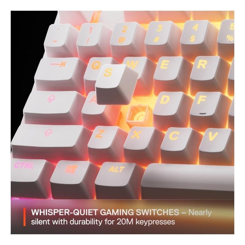 SteelSeries APEX 3 TKL White Gaming Keyboard - Whisper-Quiet Switch (US Layout), , large image number 1