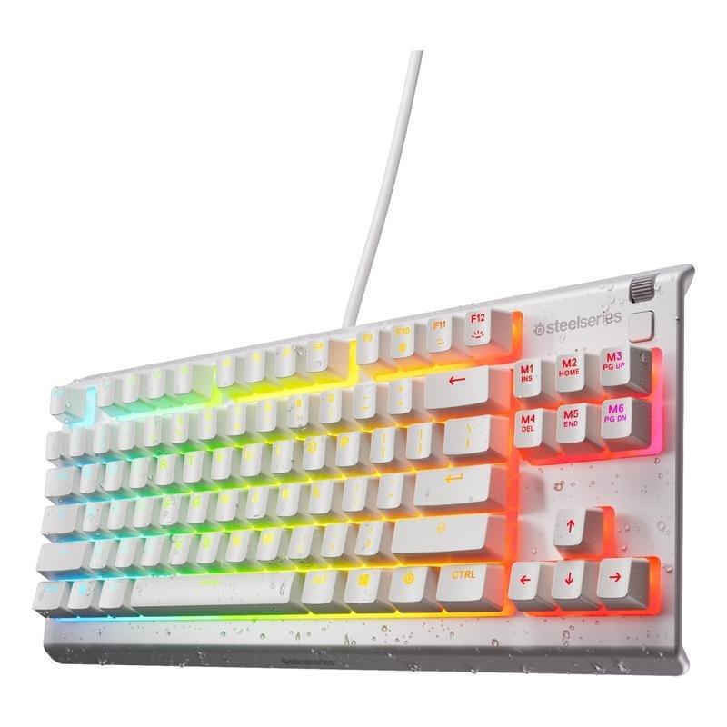 SteelSeries APEX 3 TKL White Gaming Keyboard - Whisper-Quiet Switch (US Layout), , large image number 4