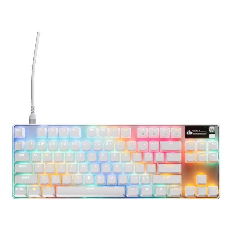 Steelseries Apex Pro Gen 3 TKL White Gaming Keyboard - OmniPoint 3.0 Adjustable HyperMagnetic Switches (US Layout), , large image number 0