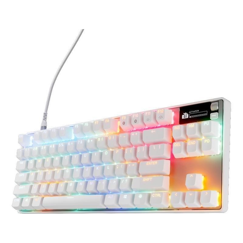 Steelseries Apex Pro Gen 3 TKL White Gaming Keyboard - OmniPoint 3.0 Adjustable HyperMagnetic Switches (US Layout), , large image number 5