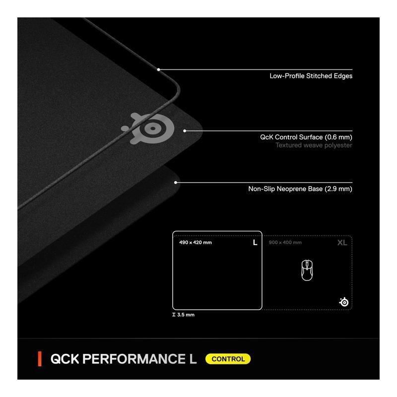 SteelSeries QcK Performance L Gaming Mousepad - Control, , large image number 3