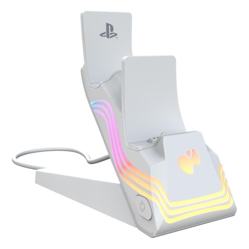 PDP PS5 After Glow Dual Charger - White, , large image number 0