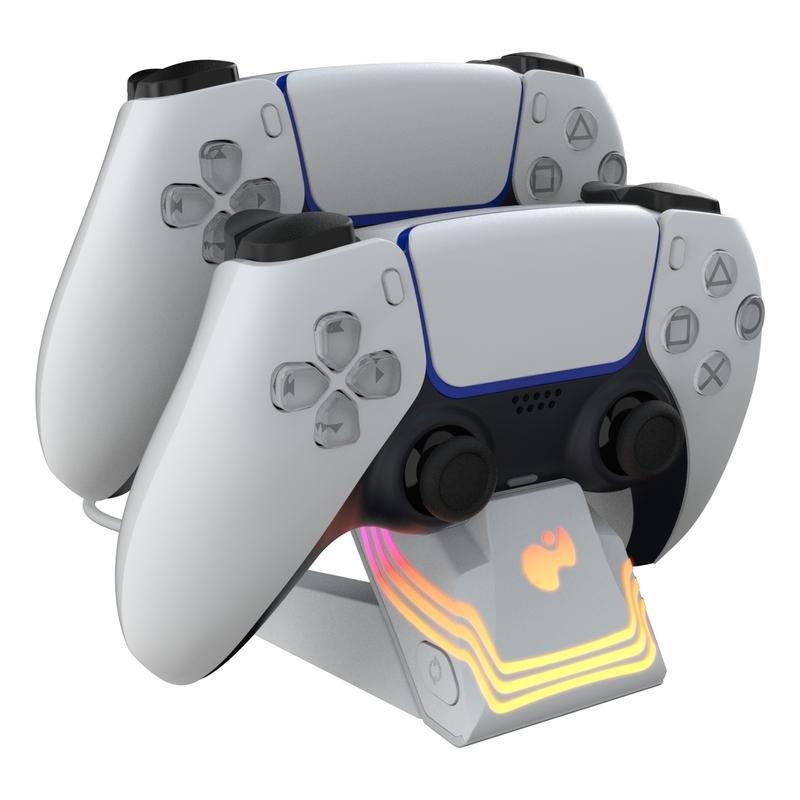 PDP PS5 After Glow Dual Charger - White, , large image number 2