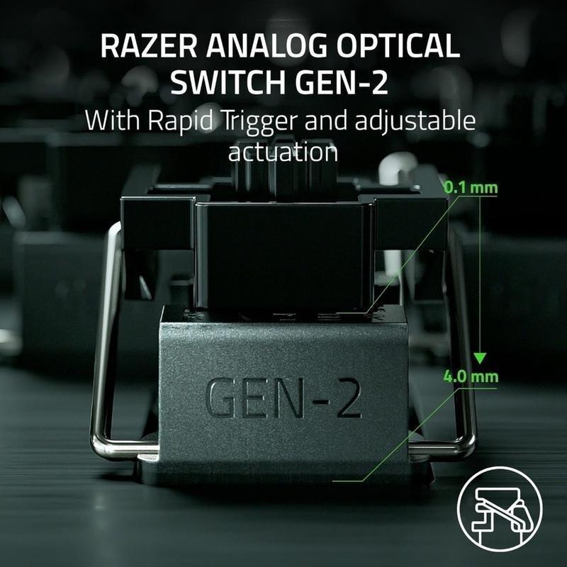 Razer Huntsman V3 Pro Mini - 60% Analog Optical Esports Gaming Keyboard - White, , large image number 2