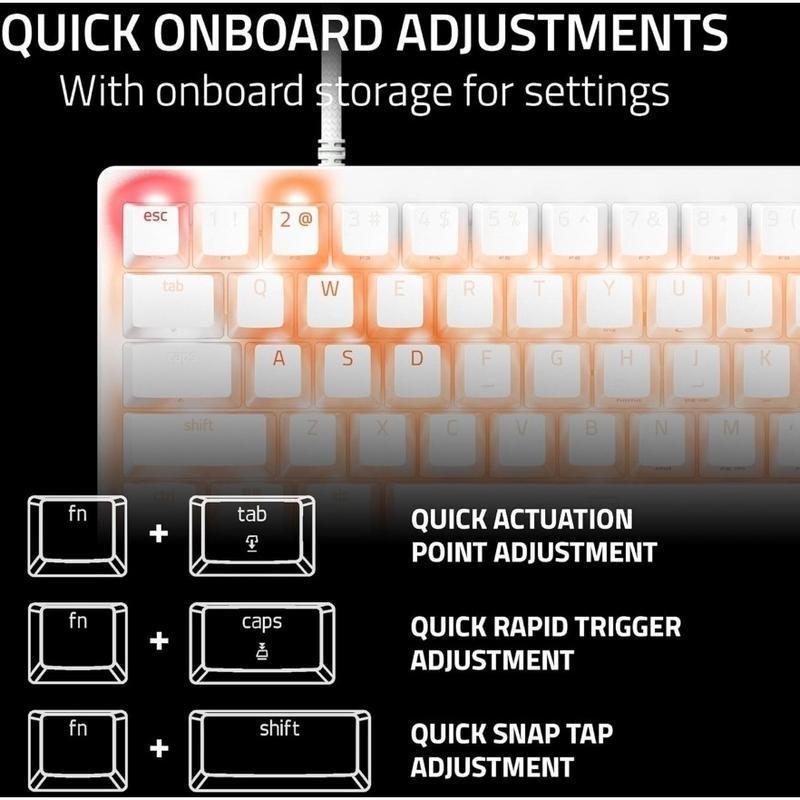 Razer Huntsman V3 Pro Mini - 60% Analog Optical Esports Gaming Keyboard - White, , large image number 5
