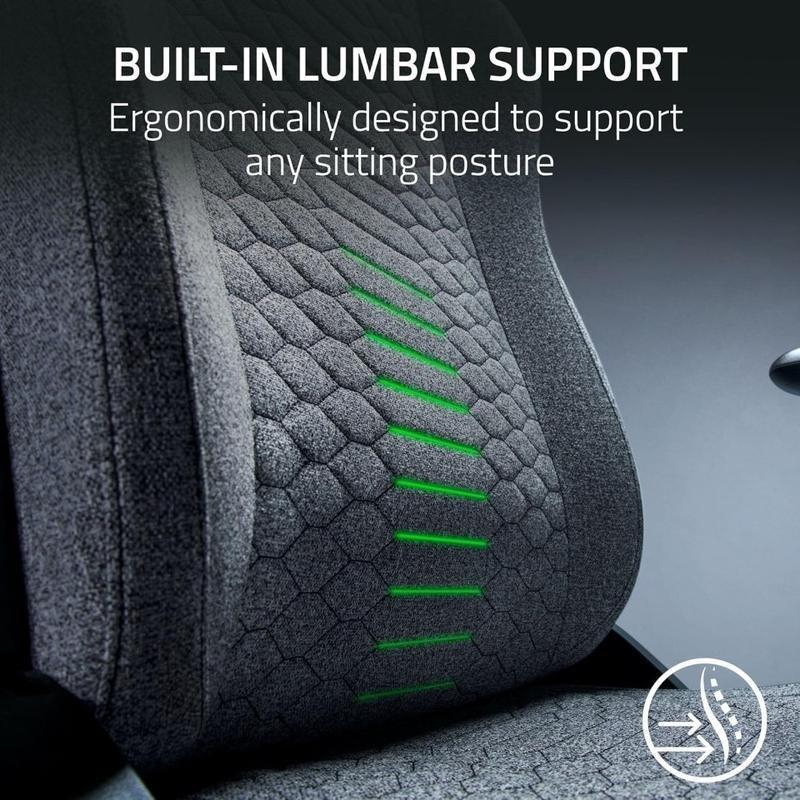 Razer Iskur V2 X - Essential Gaming Chair with Built-in Lumbar Support - Light Gray Edition, , large image number 2