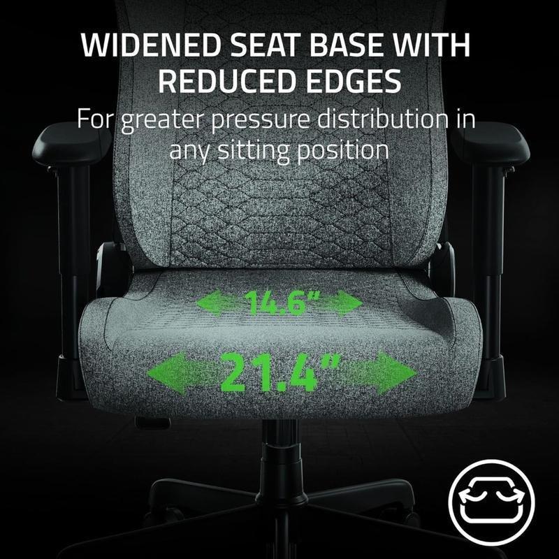 Razer Iskur V2 X - Essential Gaming Chair with Built-in Lumbar Support - Light Gray Edition, , large image number 3