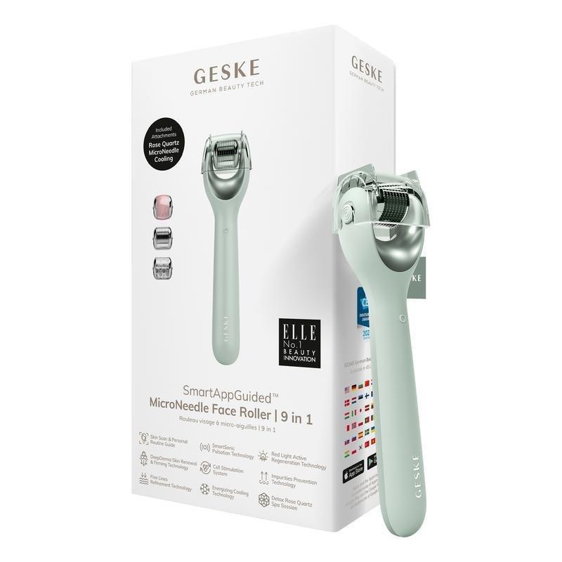 GESKE SmartAppGuided MicroNeedle Face Roller 9 in 1 - Green, , large image number 0