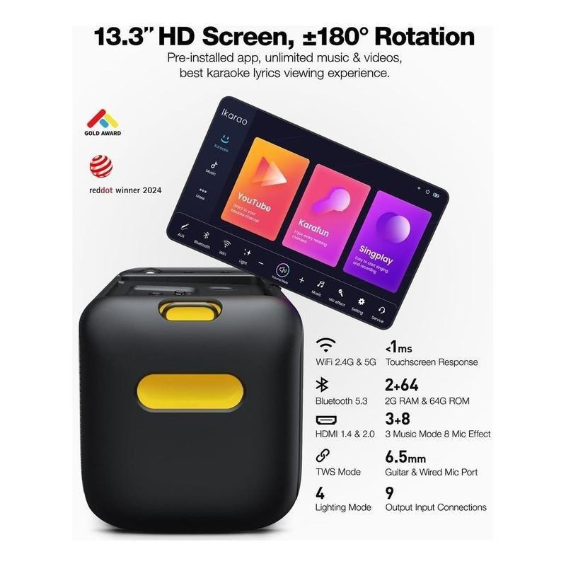 Ikarao Break X1 Smart Party Speaker With Screen 800W, , large image number 5