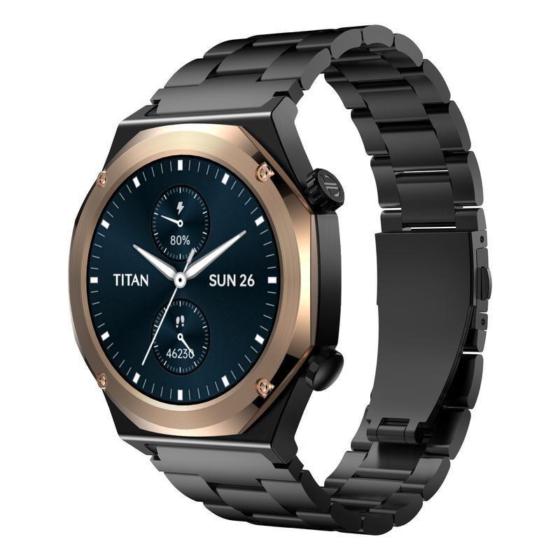 Titan Maestro Smartwatch - Black/Rose Gold, , medium