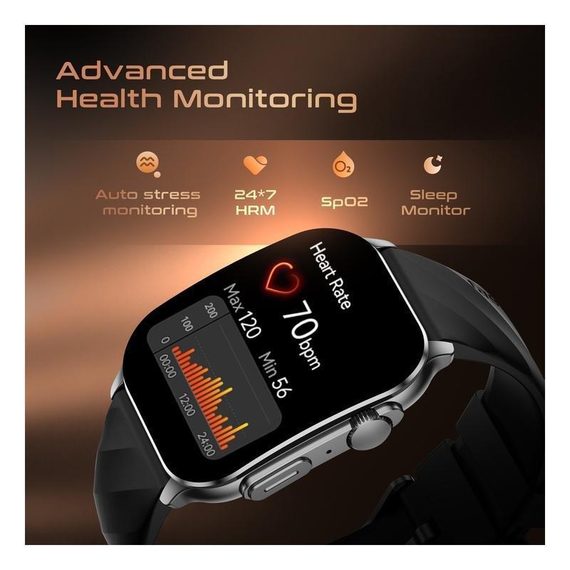 Titan Fastrack Horizon S1 Smartwatch - Gun Metal Case Black Silicone Strap, , large image number 2