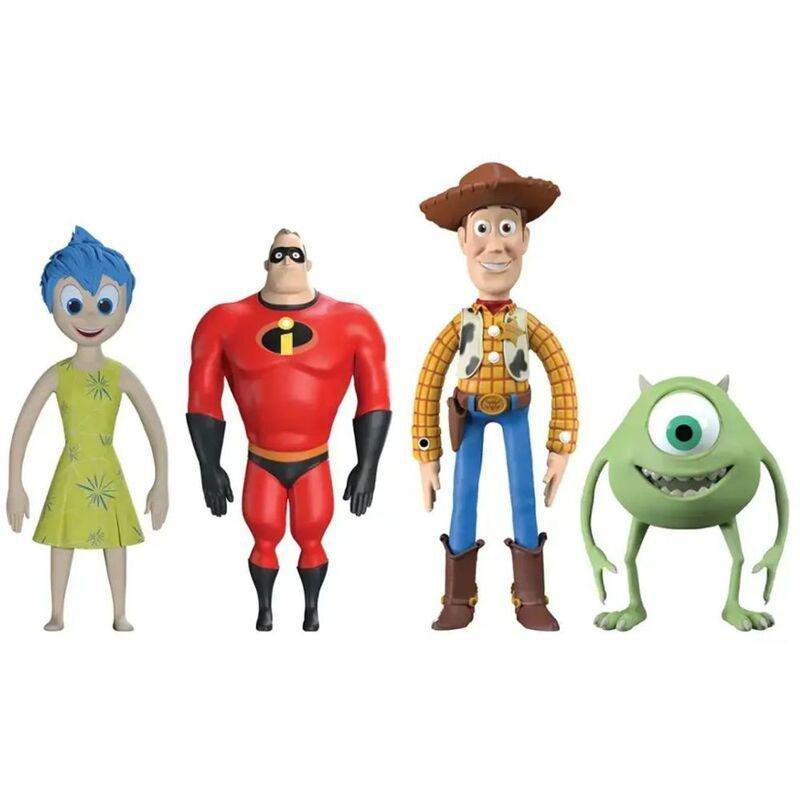 Flexifigs Pixar - Joy - Mike Wazowski - Mr. Incredible - Woody Character Pack (Pack of 4), , large image number 0