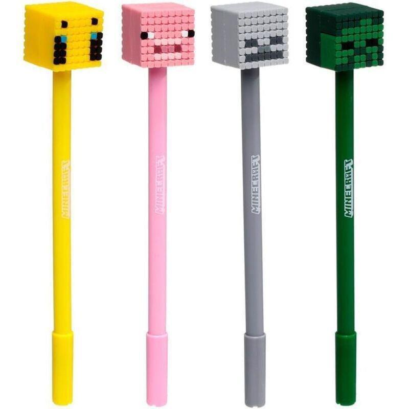 Puckator Minecraft Pig/Bee/Zombie/Skeleton - Topper Pen (Assortment - Includes 1), , large image number 0