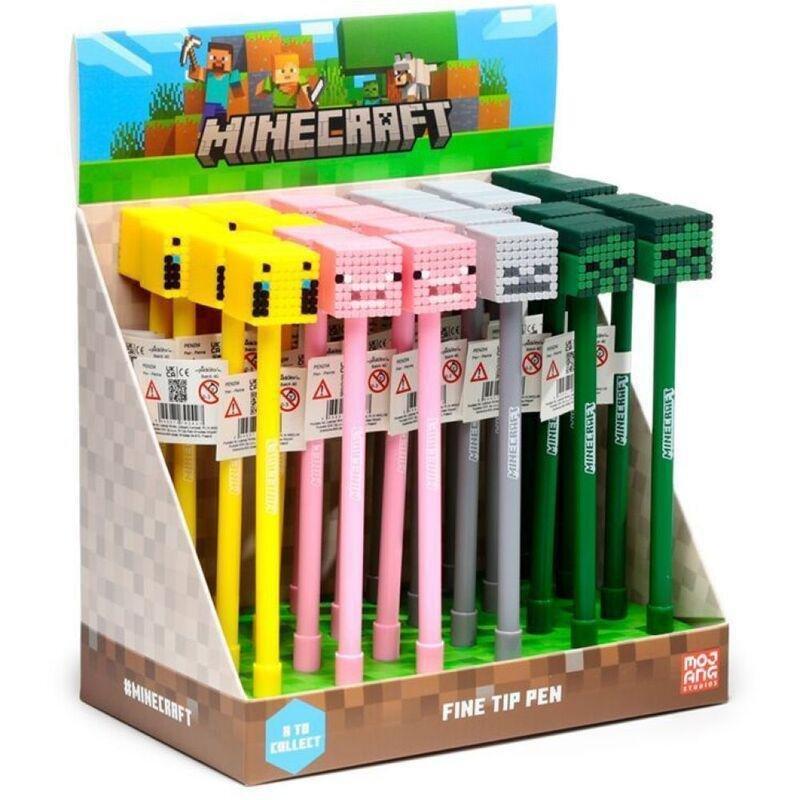 Puckator Minecraft Pig/Bee/Zombie/Skeleton - Topper Pen (Assortment - Includes 1), , large image number 1