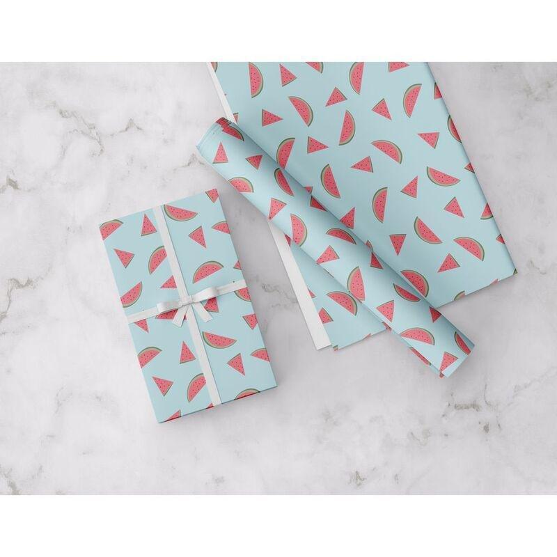 Share The Love Watermelon Wrapping Paper - Blue - (50 x 70 cm), , large image number 0