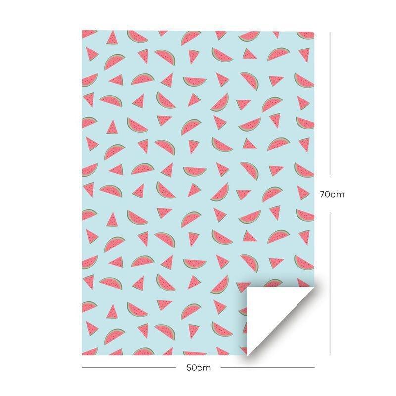 Share The Love Watermelon Wrapping Paper - Blue - (50 x 70 cm), , large image number 1