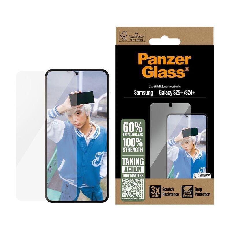 Panzer Glass Samsung Galaxy S25 Plus Screen Protector - Ultra Wide Fit - Clear, , large image number 2