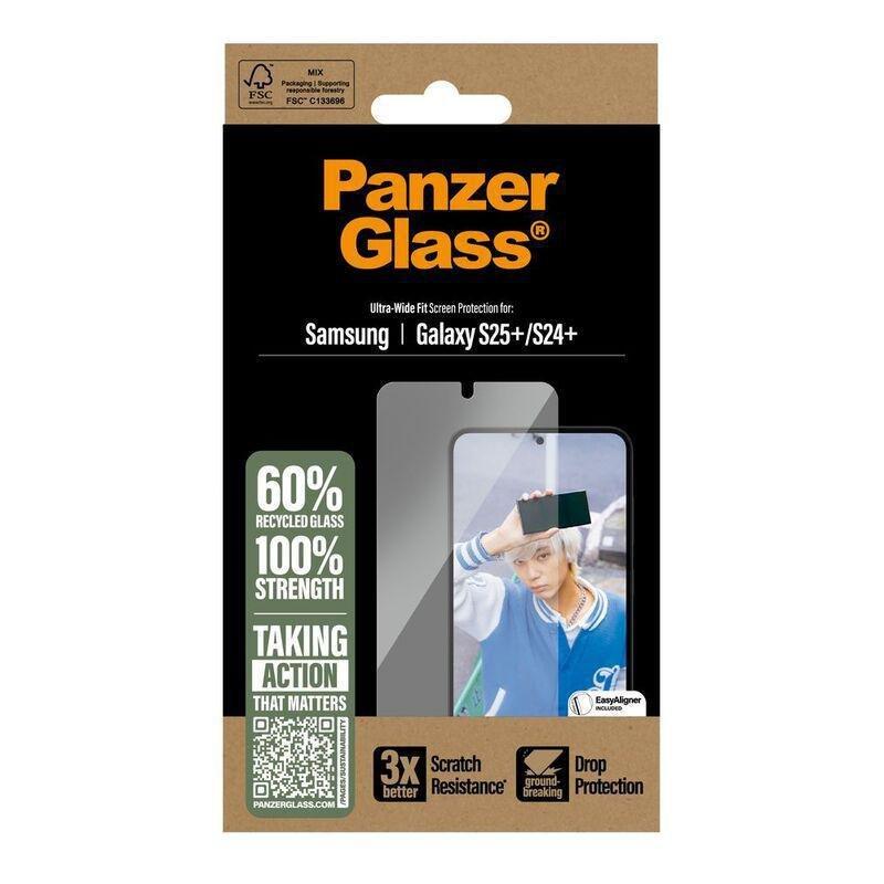 Panzer Glass Samsung Galaxy S25 Plus Screen Protector - Ultra Wide Fit - Clear, , large image number 3