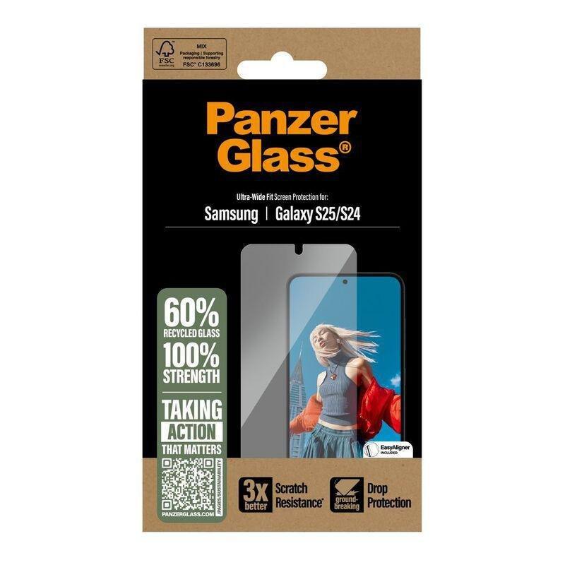 Panzer Glass Samsung Galaxy S25 Screen Protector - Ultra Wide Fit - Clear, , large image number 1