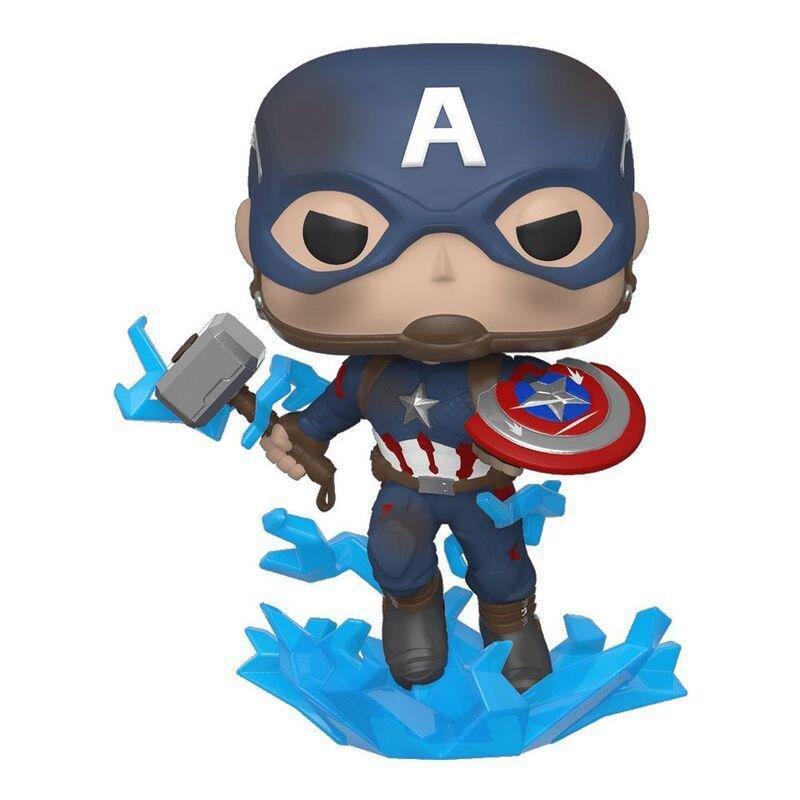 Funko Pop Marvel Endgame Captain America with Broken Shield & Mjolnir Vinyl Figure, , large image number 0
