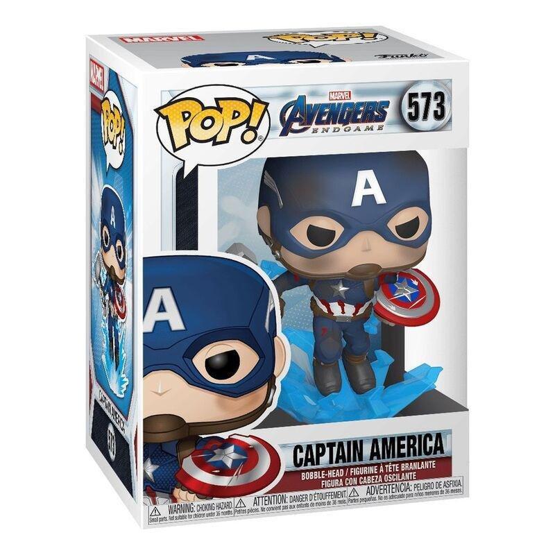 Funko Pop! Marvel: Avengers Endgame - Captain America with Broken Shield &  Mjoinir