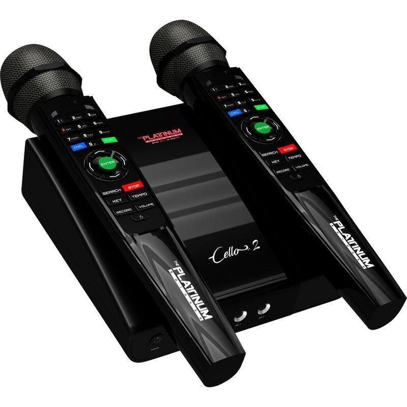 Platinum Karaoke Cello 2 Wireless Microphones Karaoke Player, , large image number 0