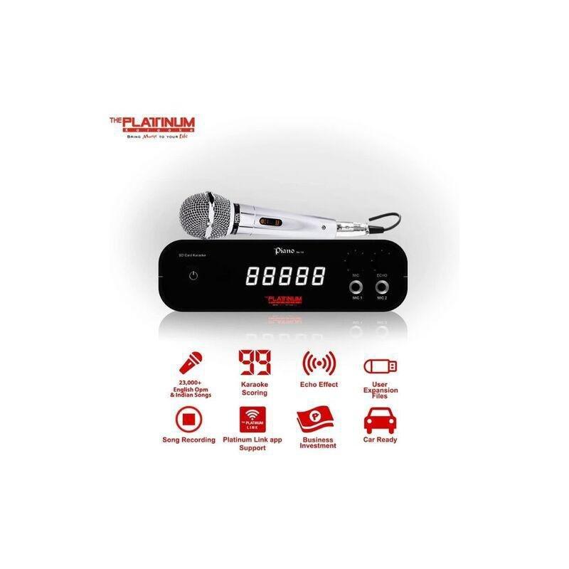 Platinum Karaoke Piano Karaoke Player With 1 Corded Microphone (Bundle), , large image number 2