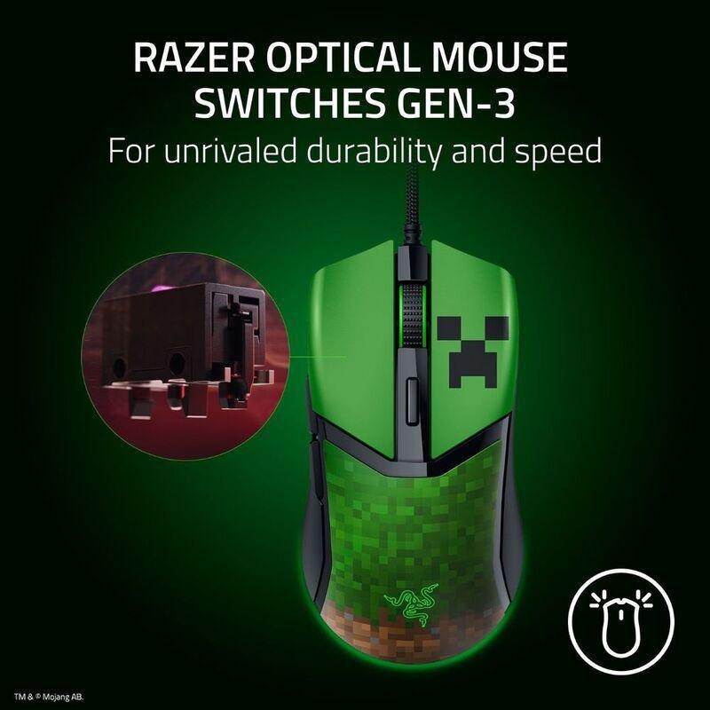 Razer Cobra Lightweight Wired Gaming Mouse With Razer Chroma RGB - (Minecraft Edition), , large image number 2