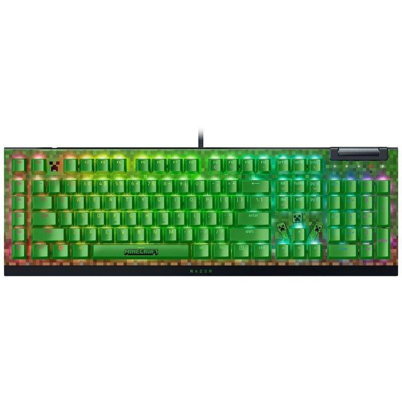 Razer Blackwidow V4 X Green Switch US Mechanical Gaming Keyboard With Razer Chroma RGB - (Minecraft Edition), , medium