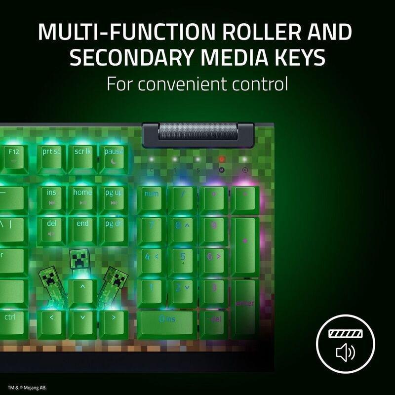 Razer Blackwidow V4 X Green Switch US Mechanical Gaming Keyboard With Razer Chroma RGB - (Minecraft Edition), , large image number 2