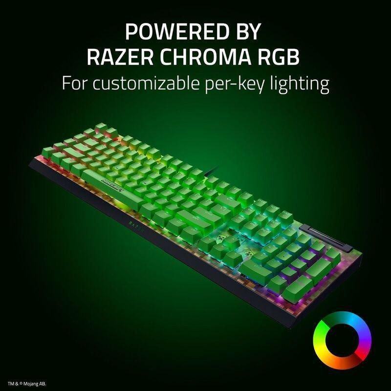 Razer Blackwidow V4 X Green Switch US Mechanical Gaming Keyboard With Razer Chroma RGB - (Minecraft Edition), , large image number 4