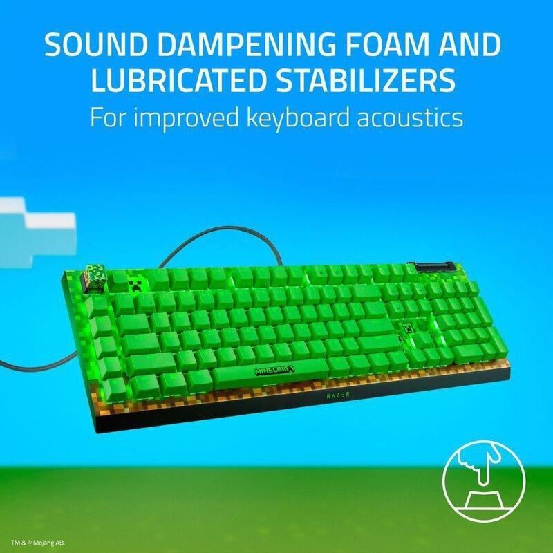 Razer Blackwidow V4 X Green Switch US Mechanical Gaming Keyboard With Razer Chroma RGB - (Minecraft Edition), , large image number 6