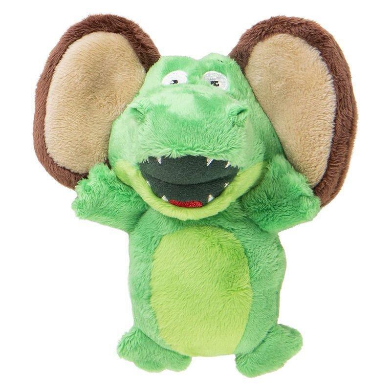 Godog Silent Squeak Flips Gator Monkey Durable Plush Dog Toy with Chew Guard Technology - Small, , large image number 0