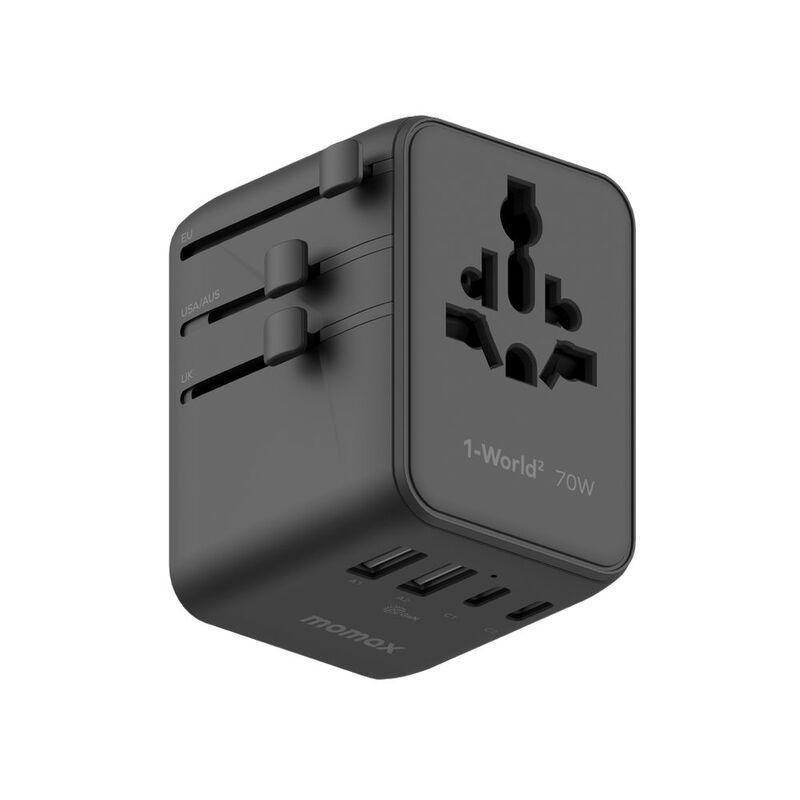 Momax 1-World 20W Travel Adaptor - Black, , medium