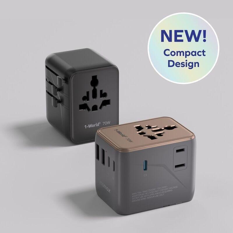 Momax 1-World 20W Travel Adaptor - Black, , large image number 2