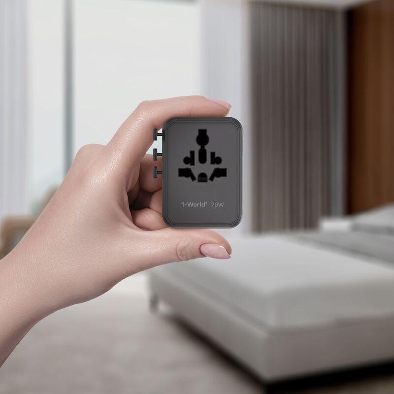 Momax 1-World 20W Travel Adaptor - Black, , large image number 5