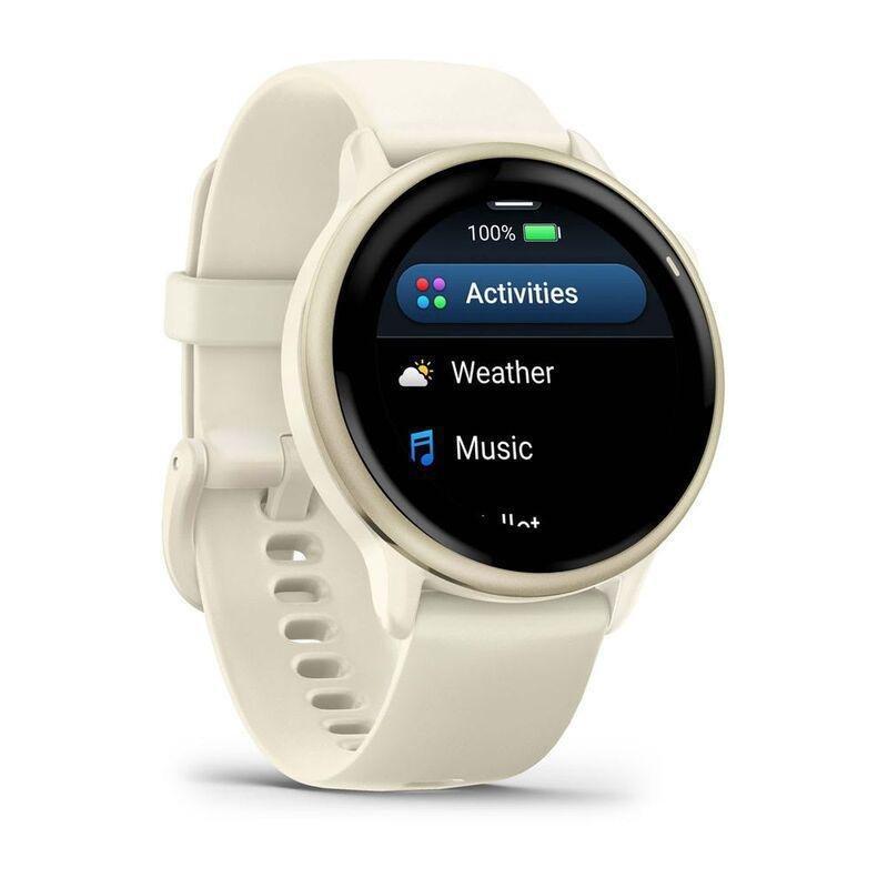 Garmin Vivoactive 6 Smartwatch - Lunar Gold/ Bone Band, , large image number 1