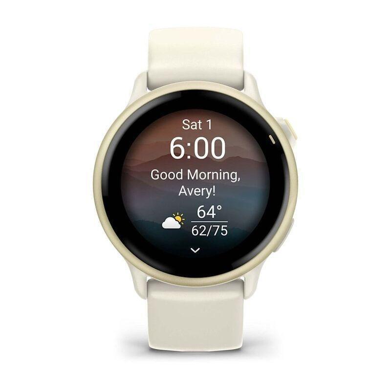 Garmin Vivoactive 6 Smartwatch - Lunar Gold/ Bone Band, , large image number 2
