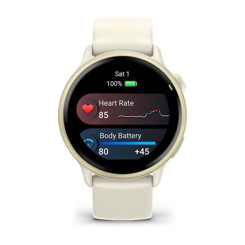 Garmin Vivoactive 6 Smartwatch - Lunar Gold/ Bone Band, , large image number 3