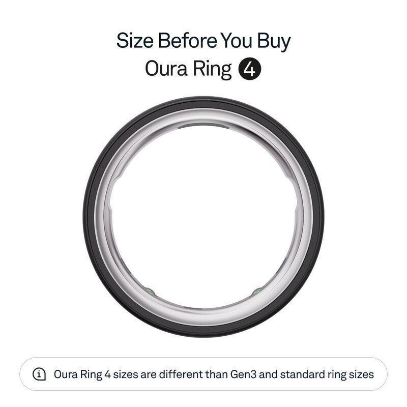 Oura Ring 4 Smart Ring Health Activity Tracker - Stealth (Ring Size 14), , medium