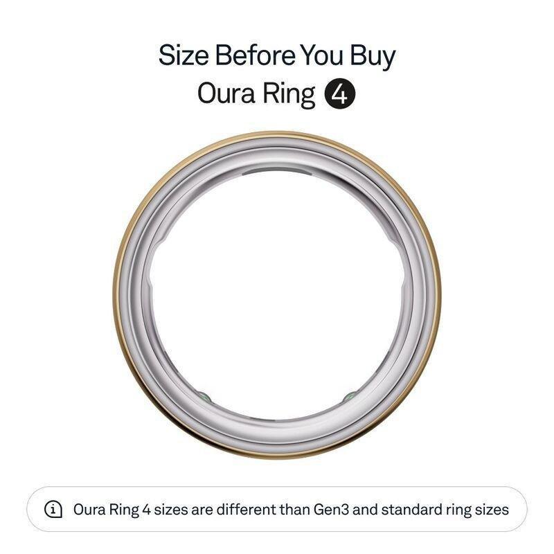 Oura Ring 4 Smart Ring Health Activity Tracker - Gold (Ring Size 6), , medium