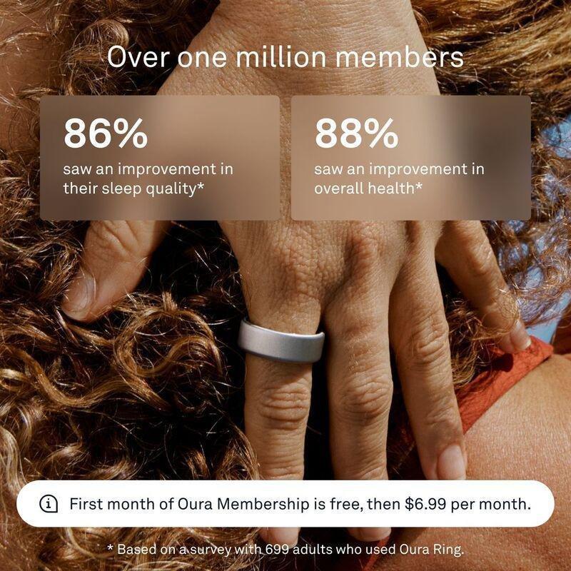 Oura Ring 4 Smart Ring Health Activity Tracker - Gold (Ring Size 10), , large image number 2